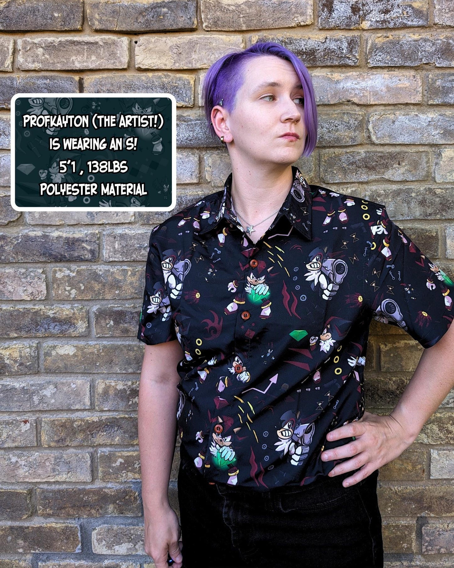 Sonic Shadow Button-Up Shirt