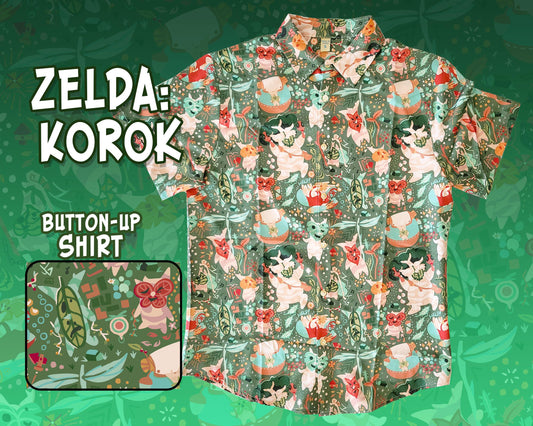 Zelda Korok Button-Up Shirt