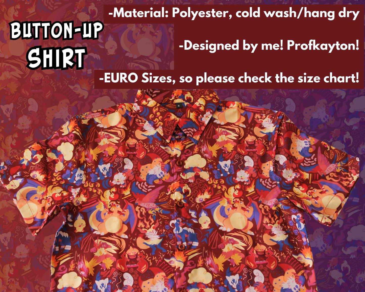 PKMN Fire Button-Up Shirt