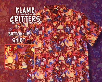 PKMN Fire Button-Up Shirt