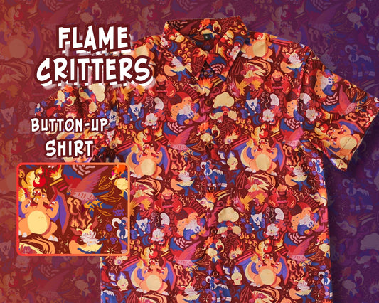 PKMN Fire Button-Up Shirt