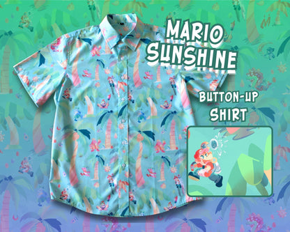 Nintendo Mario Sunshine Button-Up Shirt