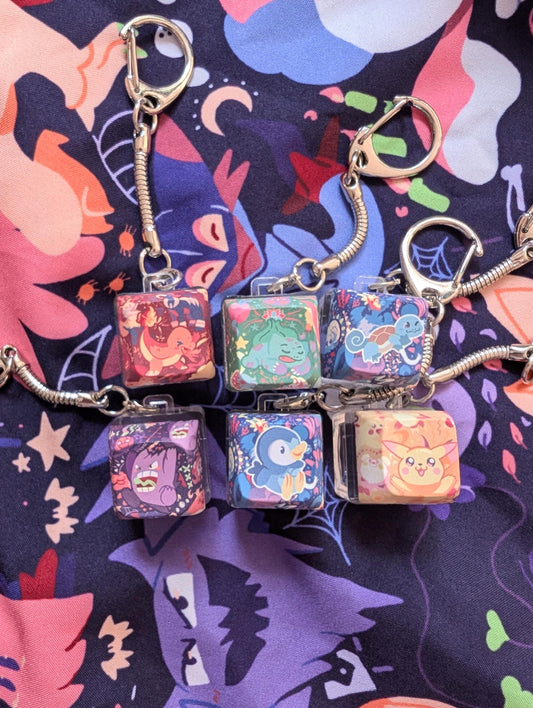 Creature Monster Guys Keycap Clicker Keychains  | Nintendo | Keyboard | Car Key accessory