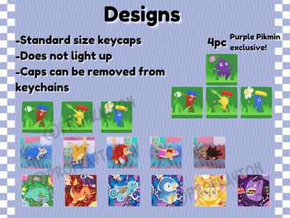 Creature Monster Guys Keycap Clicker Keychains  | Nintendo | Keyboard | Car Key accessory
