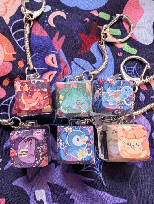 Creature Monster Guys Keycap Clicker Keychains  | Nintendo | Keyboard | Car Key accessory