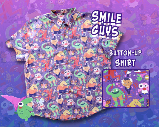 Smiling Friends Button-Up Shirt