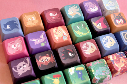 Gaming Keyboard Keycaps  | Sonic Pokemon Pikmin  | Keyboard | Office Decor