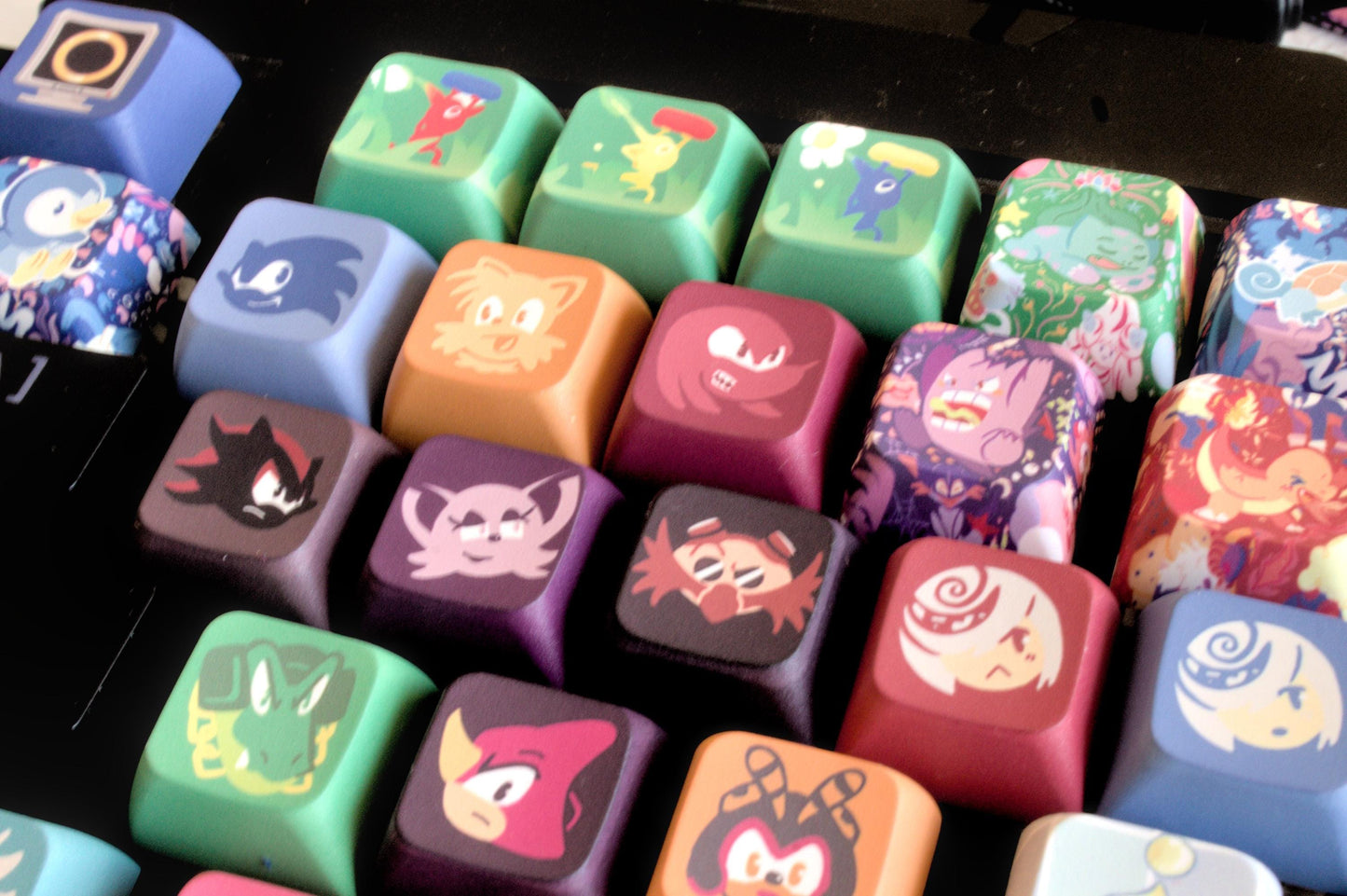 Gaming Keyboard Keycaps  | Sonic Pokemon Pikmin  | Keyboard | Office Decor
