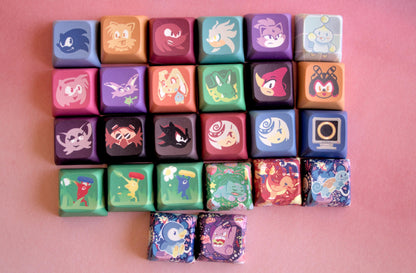 Gaming Keyboard Keycaps  | Sonic Pokemon Pikmin  | Keyboard | Office Decor